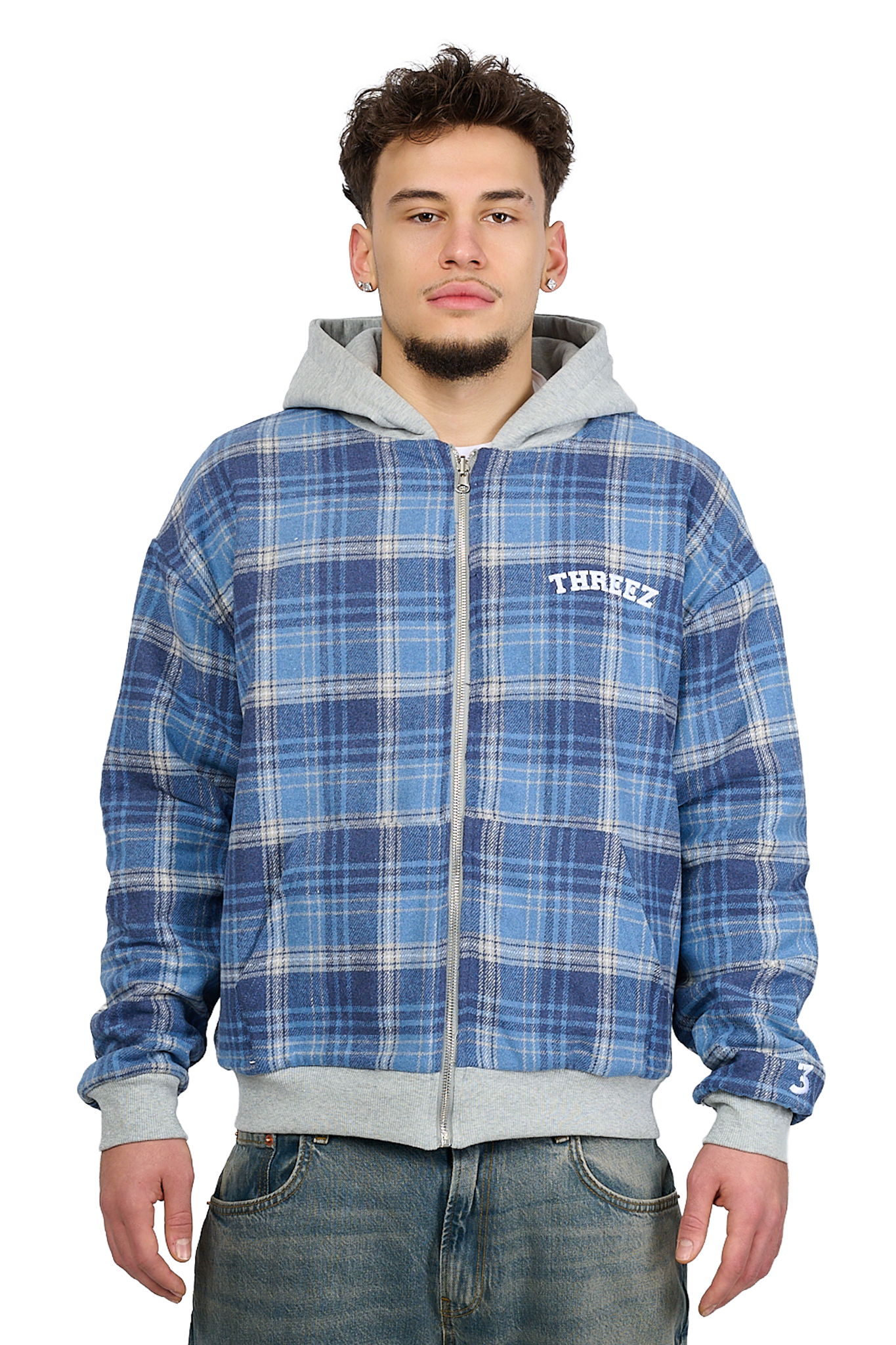 REVERSIBLE PLAID ZIP-HOODIE – threez.de REVERSIBLE PLAID ZIP-HOODIE – threez.de