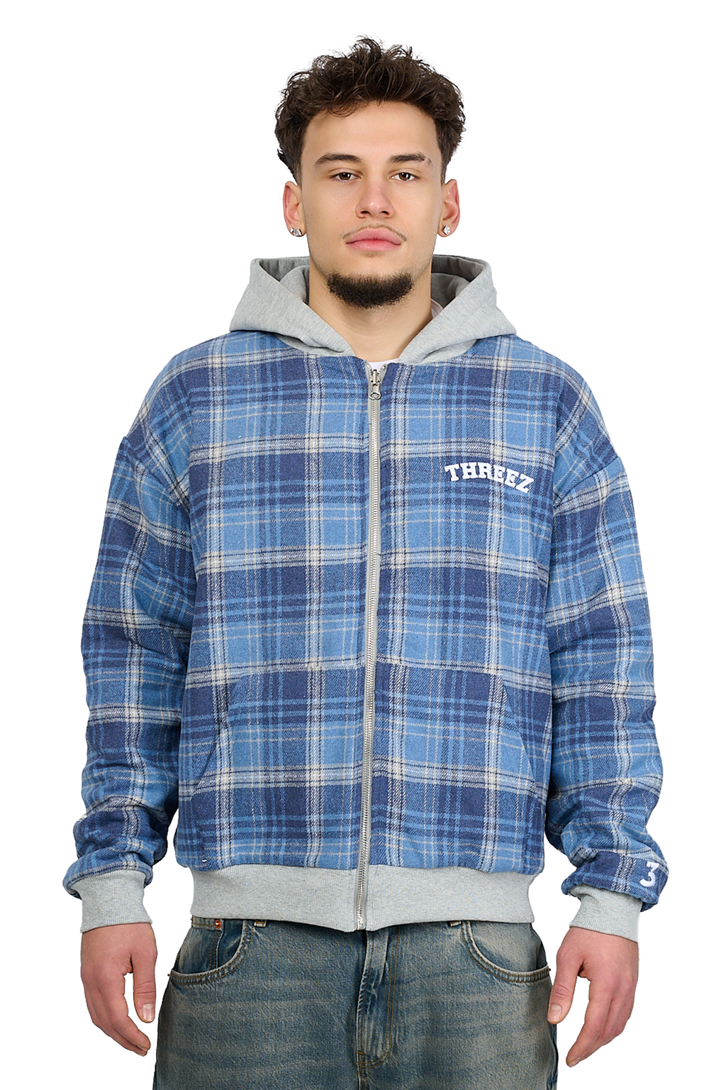 REVERSIBLE PLAID ZIP-HOODIE